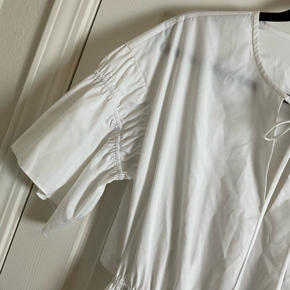 Jason Wu Cutout Ruched Cotton-blend Poplin Mini Dress -size 8 - Picture 6 of 11